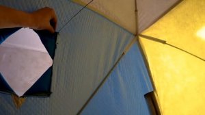 Модернизация зимней палатки СТЭК КУБ-3 для печки!! 40 минут и готово!!