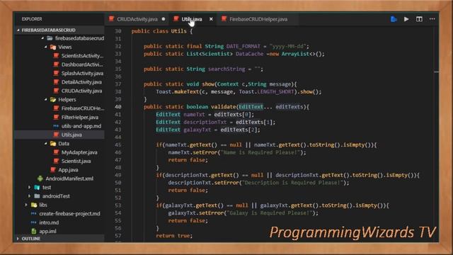 Android Live Courses S3E7 :Firebase Realtime DB CRUD - Add,Update Delete Activity