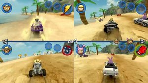 Beach Buggy Racing™ 4 Player Split Screen (on Mobile!)