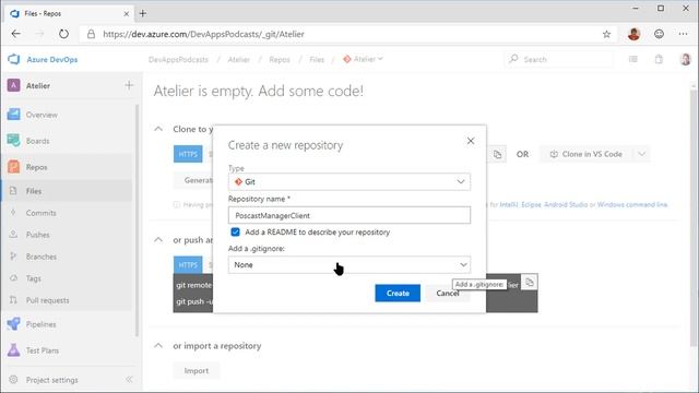Azure DevOps - Créer un dépôt GIT смотреть онлайн