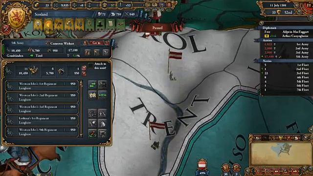 Let's Play Europa Universalis IV Scotland World Conquest Patch 1.7 Part 12 смотреть онлайн