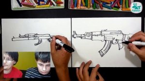 Рисуем Автомат Калашникова, Папа GUN