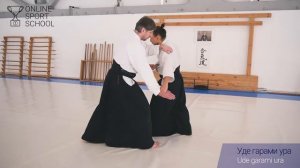 АЙКИДО. Урок 6.6.2:  Уде гарами ура (Гяку ханми)