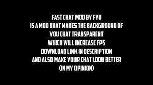 Minecraft Fast Chat By Fyu Mod Review 1.7.10x