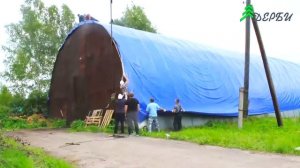 Арочный тентовый ангар