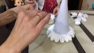 Ёлочка из ватных дисков. Как сделать новогоднюю ёлку? Мастер класс))