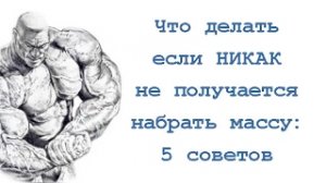 Что делать если НИКАК не получается набрать массу: 5 советов