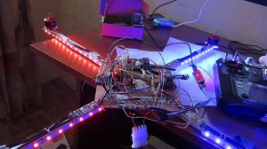 Проверка работы двигателей самодельного квадрокоптера