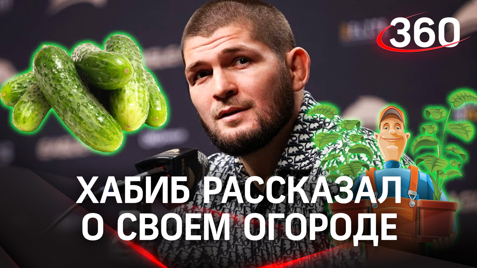 Хабиб Нурмагомедов самостоятельно выращивает огурцы