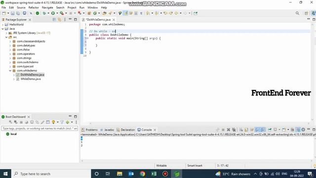 While And Do While Loop In Java | Java Spring Boot Tutorial For Beginners |