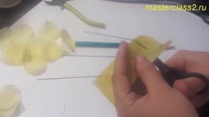Роза из шелка. Часть 4. Цветы из ткани мастер-класс