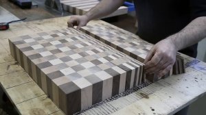 A large custom 3D end grain cutting board #8