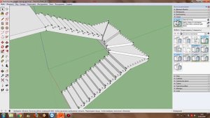 SketchUp: Как создать перила лестницы?