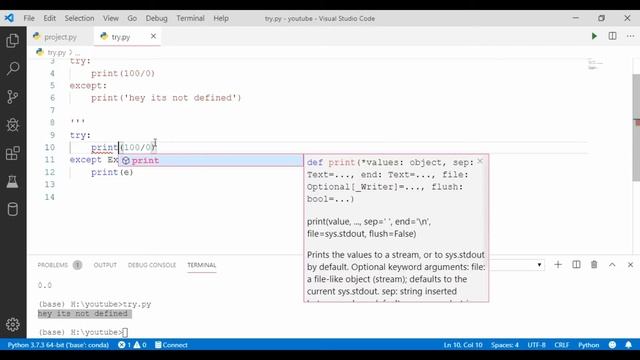 Error handling in python in telugu -15 | complete python tutorials in telugu