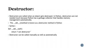 Constructor, Destructor In Python With Practical Examples | Python Interview Question