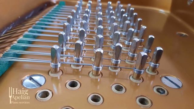 Before and After. August Förster Concert Grand Piano wires re-stringing and cleaning process. смотреть онлайн