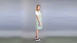 Сарафан из льна свободного кроя модного цвета