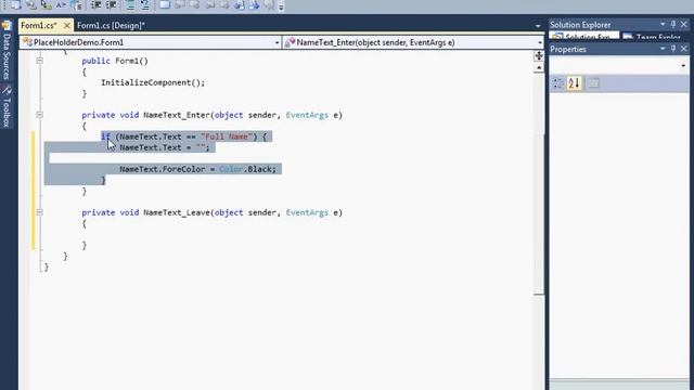 How to set PlaceHolder text / Watermark in a textbox C# смотреть онлайн