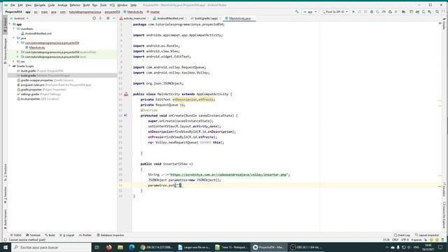 Curso de Android con Java: Volley - Insertar una fila en una tabla de MySQL con PHP desde Android. смотреть онлайн