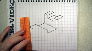 Урок №1 черчение 8 класс 3d объёмная фигура / рисунки по клеточкам #pixelvideo