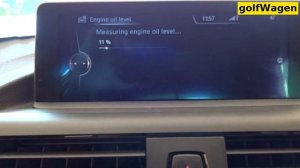 BMW 1 F20 How to check engine oil level