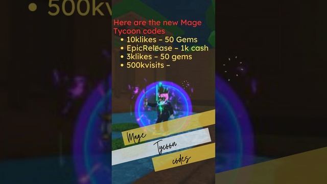 NEW  CODES in MAGE TYCOON CODES! Roblox Mage Tycoon Codes