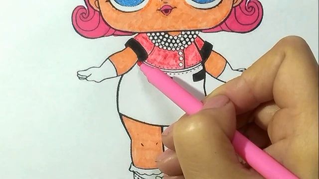 Doll Lol Elegant Queen. Coloring. Кукла Лол Элегантная Королева. Раскраска смотреть онлайн
