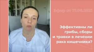 Эффективны ли грибы, сборы и травки в лечении рака кишечника?