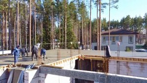 Одноэтажный дом из газобетона в Охтинском парке