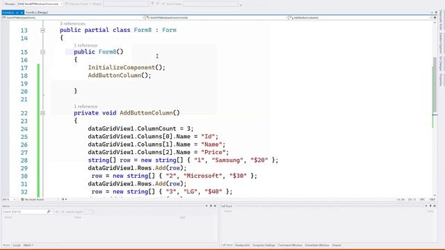 How to Add Command Button in DataGridView | Add Buttons in Each row of DataGridView Windows Forms C смотреть онлайн