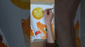 Рисуем с детьми лиса и колобок