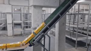 Ленточный конвейер для перемещения упакованной продукции