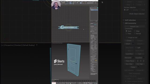 2 способа открыть дверь в программе 3D Max🚪 #3dsmax #3dmax #3d #3dmodeling #3danimation #shorts