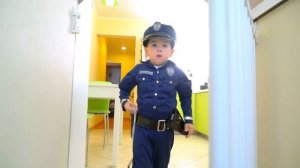 The policeman caught the escaped pirate and ninja.