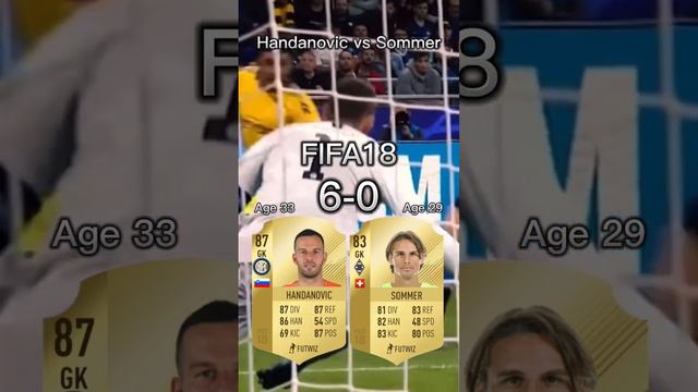 Samir Handanovic vs Yann Sommer【FIFA OVR Compilation】ハンダノビッチvsヤンゾマー