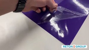 Виниловая плёнка глянцевая фиолетовая Reton Group / винил на авто / самоклеющаяся пленка для мебели