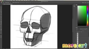 Как нарисовать череп человека? / Курс «Рисование в Photoshop для начинающих» от more-art.ru
