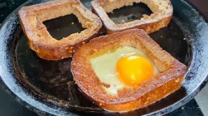 Яйцо в хлебе. Завтрак, который вы захотите готовить каждый день. Легко. Быстро. Вкусно.