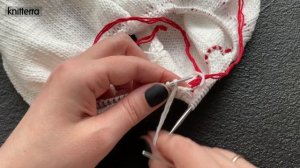 Двойная резинка при вязании сверху вниз.