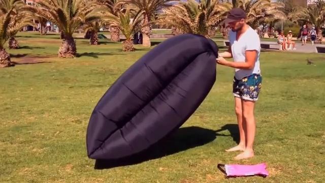 Кресло диван в рюкзаке, надувается за 15 секунд без насоса! смотреть онлайн