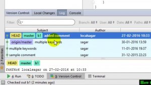 How to view commit log history in git in Intellij IDEA