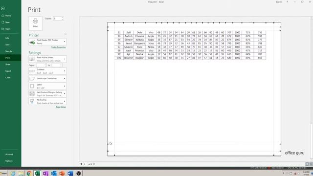 How to Print Page Number on Excel While Printing смотреть онлайн