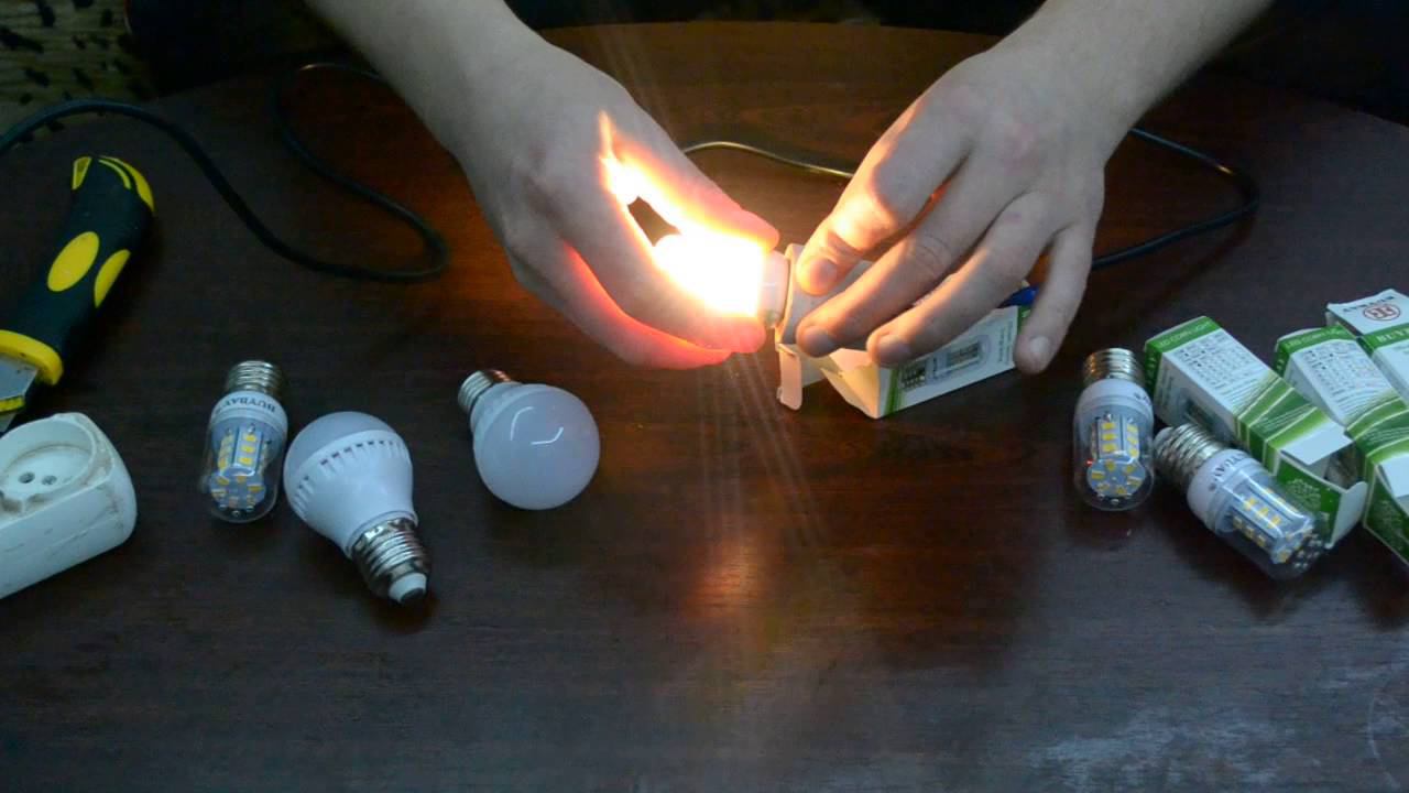 Светодиодные лмпы из Китая 7Вт. смотреть онлайн