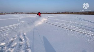 Эндуро зимой на шипах по льду, китаец Kayo k1 в деле!