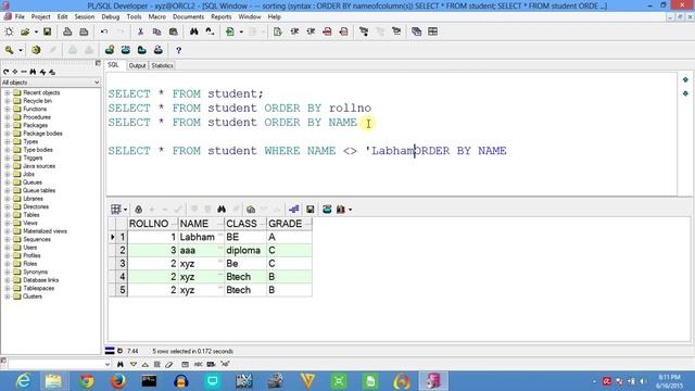 Oracle SQL PLSQL 12C Tutorial 10 - ORDER BY Clause, Sorting Data смотреть онлайн