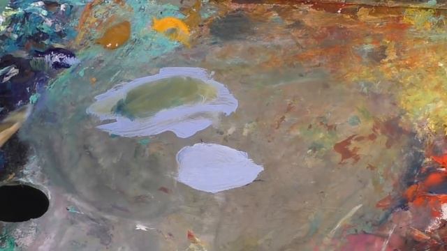 Как правильно смешать цвет и нанести масляную краску на холст