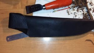 Простые ножны из кожи своими руками.