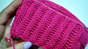 Английская резинка спицами 2х2. Классный объемный узор для снудов, свитеров и кардиганов