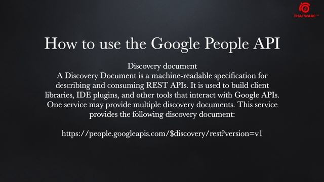 Learning to use the Google People API to gain User Data