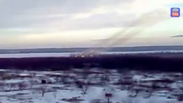 Залп Градов ДНР в Донецке